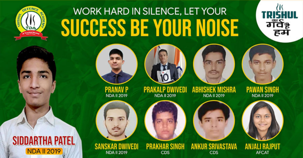 Trishul Defence Acadedmy NDA Selected Students