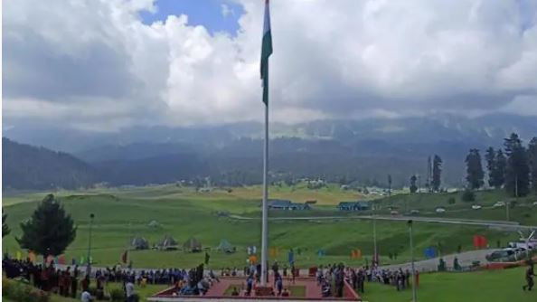 National Flag In Gulmarg
