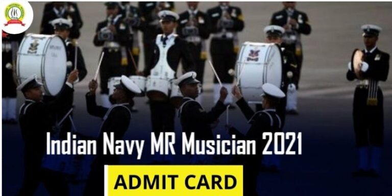 Navy MR Musician Admit Card 2021 Released : Check Full Exam Details ...