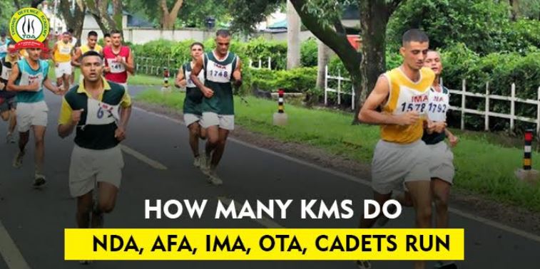 How many Kms Do NDA, AFA cadets run