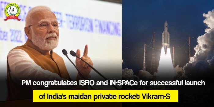 PM congratulates ISRO and IN-SPACe for successful launch