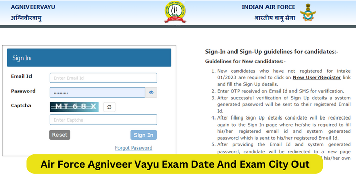 Air Force Agniveer Vayu Exam Date And Exam City Out