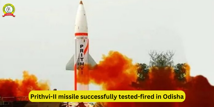 Prithvi-II missile successfully tested-fired in Odisha