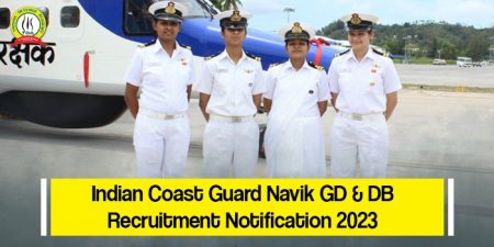 Navik Rathnasinghe Indian Coast Guard Navik GD & DB Recruitment Notification 2023