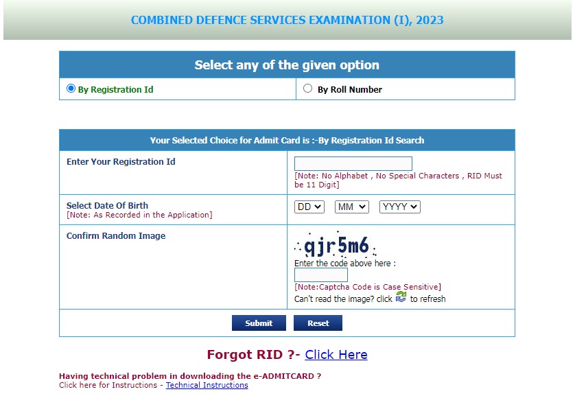 registration number