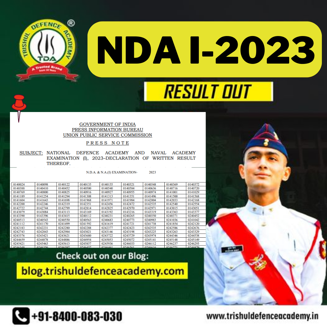 nda 1 2023 result