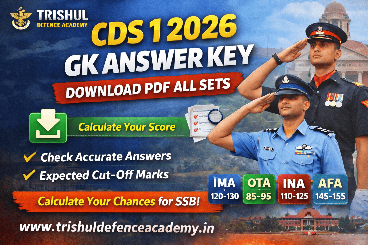 CDS 1 2026 GK answer key