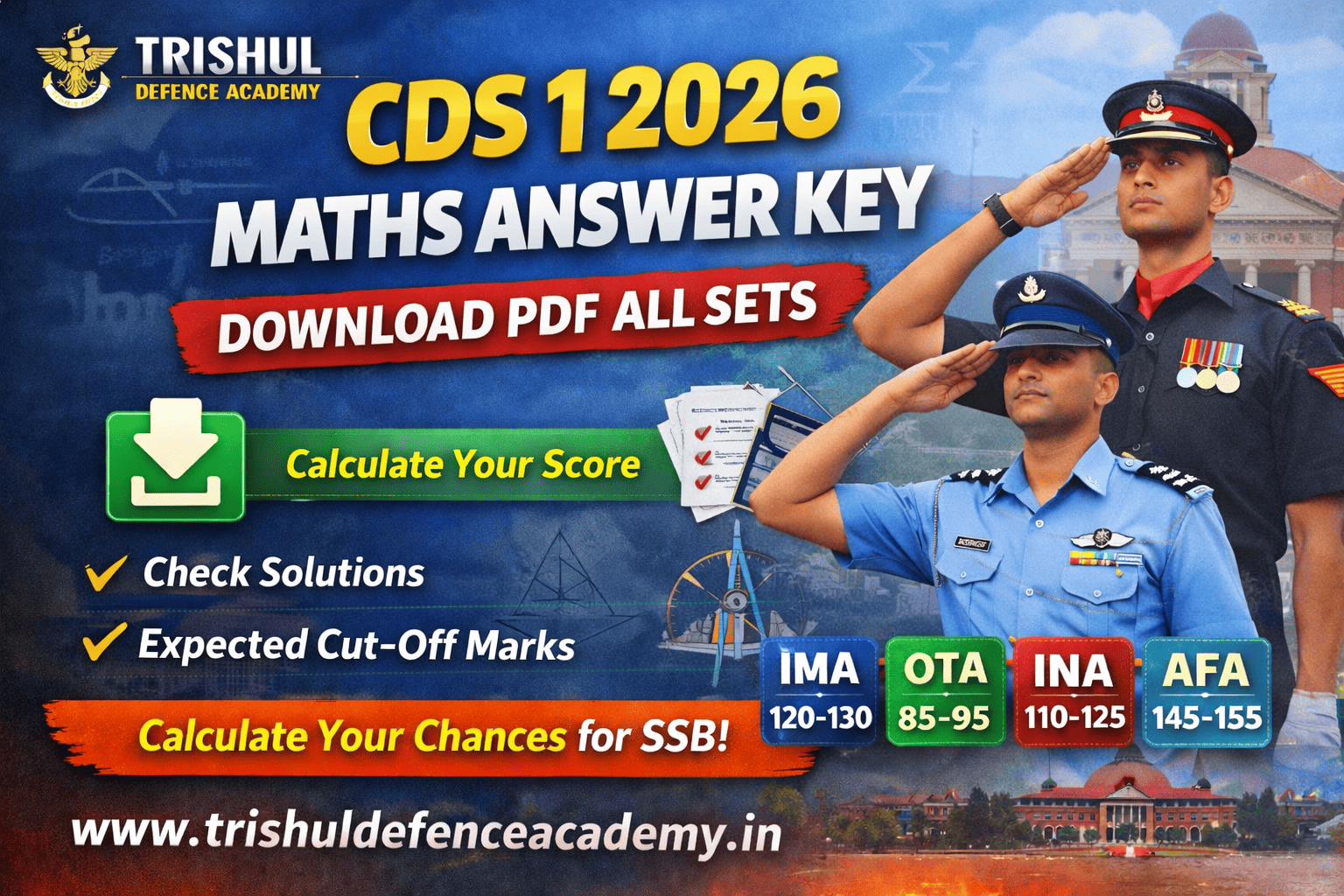 CDS 1 2026 maths answer key