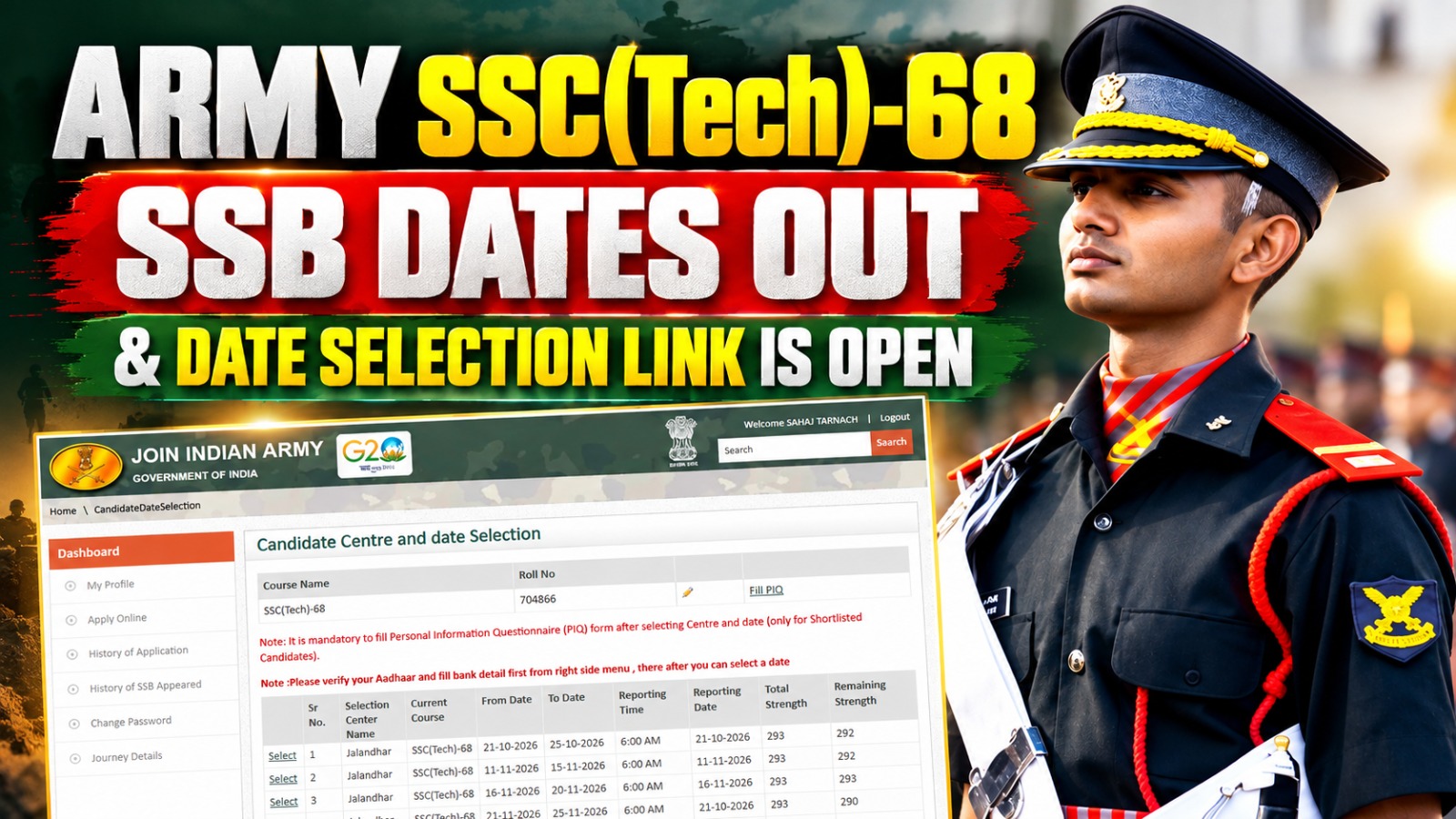 army ssc tech 68th ssb dates